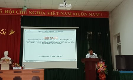 UBND xã Thành Sơn tổ chức hội nghị tập huấn quy trình rà soát hộ nghèo, hộ cận nghèo năm 2023